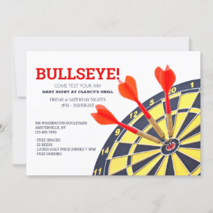 Dart Board Invitation Kaart