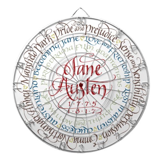 Dart Board - Jane Austen Period Dramas Dartbord (Voorkant)
