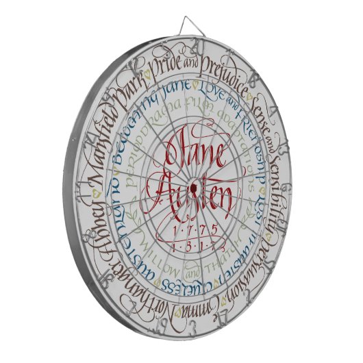 Dart Board - Jane Austen Period Dramas Dartbord (Voorkant Links)