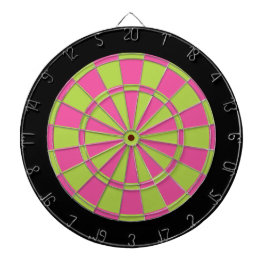 Dart Board: Kalkgroen, roze en zwart Dartbord