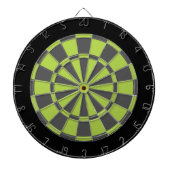 Dart Board: Kalksteengroen, steenkoolgrijs en zwar Dartbord (Voorkant)