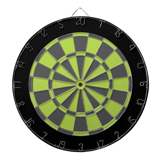Dart Board: Kalksteengroen, steenkoolgrijs en zwar Dartbord (Voorkant)