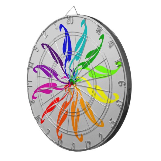 Dart Board - Kleurwielbladeren Dartbord (Voorkant Rechts)