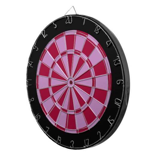 Dart Board: lavender, maroon en zwart Dartbord (Voorkant Rechts)