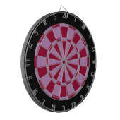 Dart Board: lavender, maroon en zwart Dartbord (Voorkant Links)