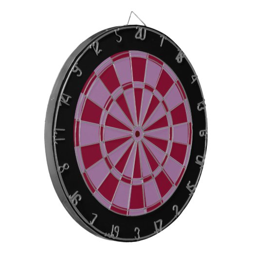Dart Board: lavender, maroon en zwart Dartbord (Voorkant Links)