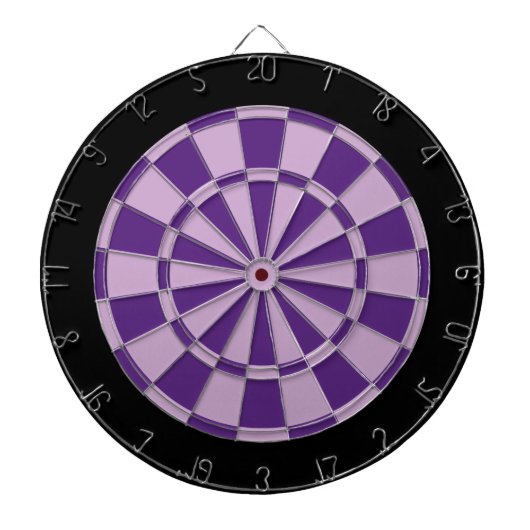 Dart Board: Licht Paars, donker Paars en zwart Dartbord (Voorkant)