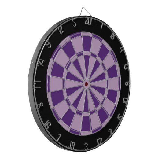 Dart Board: Licht Paars, donker Paars en zwart Dartbord (Voorkant Links)