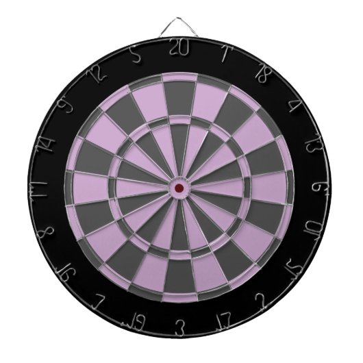 Dart Board: Licht Paars, koolgrijs en zwart Dartbord (Voorkant)