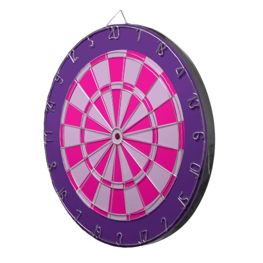 Dart Board: Licht Paars, roze en donker Paars Dartbord (Voorkant Rechts)