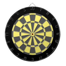 Dart Board: Lichtgeel, koolgrijs en zwart Dartbord