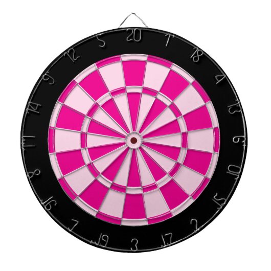 Dart Board: lichtroze, donkerroze en zwart Dartbord (Voorkant)