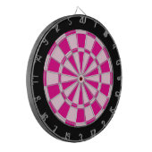 Dart Board: lichtroze, donkerroze en zwart Dartbord (Voorkant Links)