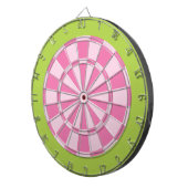 Dart Board: Lichtroze en kalkgroen Dartbord (Voorkant Rechts)