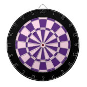 Dart Board: lichtroze, Paars en zwart Dartbord (Voorkant)
