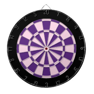 Dart Board: lichtroze, Paars en zwart Dartbord