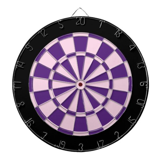 Dart Board: lichtroze, Paars en zwart Dartbord (Voorkant)