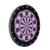 Dart Board: lichtroze, Paars en zwart Dartbord (Voorkant Links)
