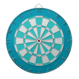 Dart Board: Light Silver, Turquoise en Blauwgroen Dartbord