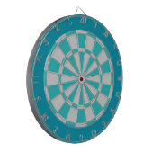 Dart Board: Light Silver, Turquoise en Blauwgroen Dartbord (Voorkant Links)