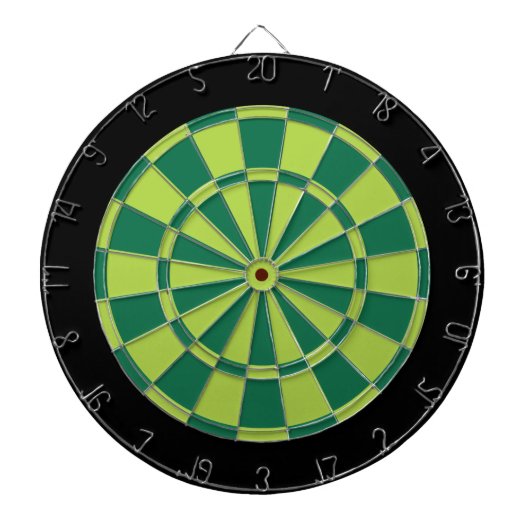 Dart Board: Limoen, groen en zwart Dartbord (Voorkant)