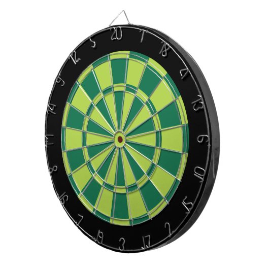 Dart Board: Limoen, groen en zwart Dartbord (Voorkant Rechts)