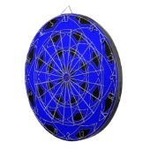 Dart Board met blauw zwart Abstract Design Dartbord (Voorkant Rechts)