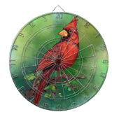 Dart Board met noordelijke rode kardinale vogel Dartbord (Voorkant)