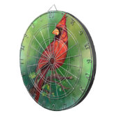 Dart Board met noordelijke rode kardinale vogel Dartbord (Voorkant Rechts)