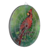 Dart Board met noordelijke rode kardinale vogel Dartbord (Voorkant Links)