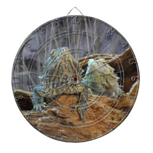 Dart Board met twee merkwaardige lizards Dartbord