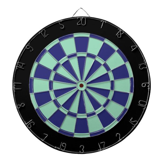 Dart Board: Mint Green, Navy Blue en Black Dartbord (Voorkant)