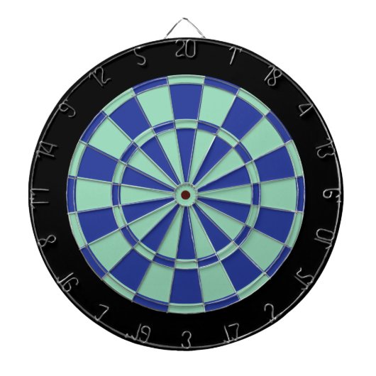 Dart Board: Mint Green, Royal Blue en Black Dartbord (Voorkant)