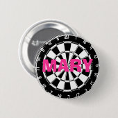 Dart board-naamknoppen voor teamspelers ronde button 5,7 cm (Voorkant /achterkant)