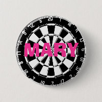 Dart board-naamknoppen voor teamspelers