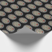 Dart Board op zwart Cadeaupapier (Hoek)