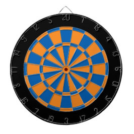 Dart Board: Oranje, blauw en zwart Dartbord