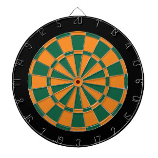 Dart Board: Oranje, donkergroen en zwart Dartbord