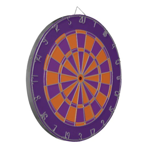Dart Board: Oranje, Paars en donker Paars Dartbord (Voorkant Links)