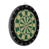 Dart Board: Oud goud, donkergroen en zwart Dartbord (Voorkant Links)