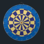 Dart Board: oud goud, marine en blauw Dartbord<br><div class="desc">Het oude goud,  de marine,  en het blauwe gekleurde spel van de Dart raad met inbegrip van 6 messenmakerijen</div>