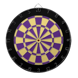 Dart Board: Oud goud, Paars en zwart Dartbord