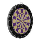 Dart Board: Oud goud, Paars en zwart Dartbord (Voorkant Links)