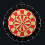 Dart Board: oud goud, rood en zwart Dartbord<br><div class="desc">Game van het oude,  rode en zwarte dart-bord met 6 messing harten</div>