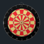 Dart Board: oud goud, rood en zwart Dartbord<br><div class="desc">Game van het oude,  rode en zwarte dart-bord met 6 messing harten</div>