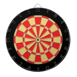 Dart Board: oud goud, rood en zwart Dartbord