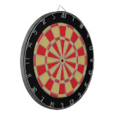 Dart Board: oud goud, rood en zwart Dartbord (Voorkant Links)