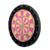 Dart Board: Oud goud, roze en zwart Dartbord (Voorkant Rechts)