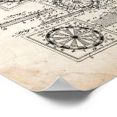 Dart Board Patent - Oude look Poster (Hoek)