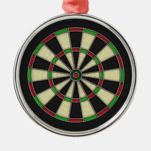 Dart Board Pattern. Stijlvolle, perfecte Hobbies. Metalen Ornament (Voorkant)